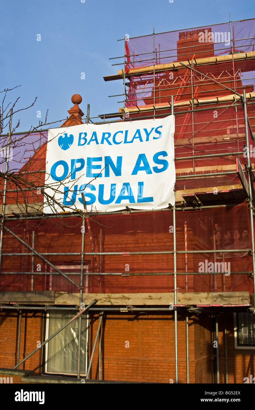 Barclays Bank, Whitefield, Manchester, Reino Unido Foto de stock