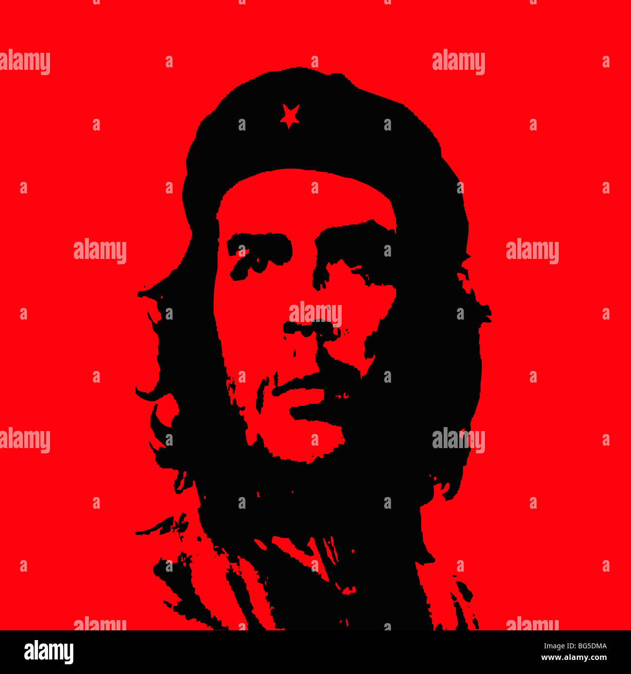 Imagen icónica del revolucionario Che Guevara Foto de stock