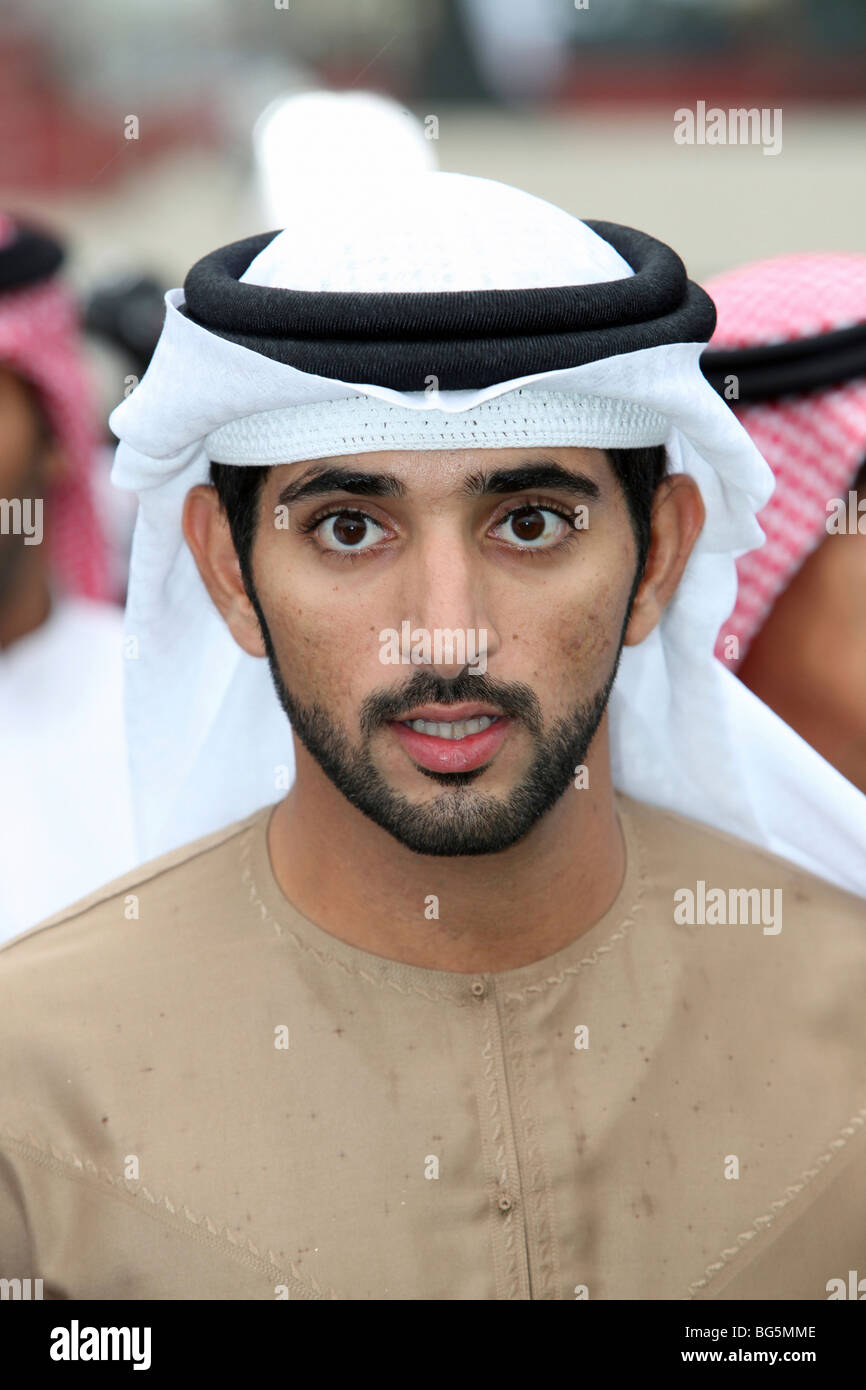 El Jeque Hamdan bin Mohammed bin Rashid Al Maktoum, Dubai, Emiratos Árabes Unidos. Foto de stock