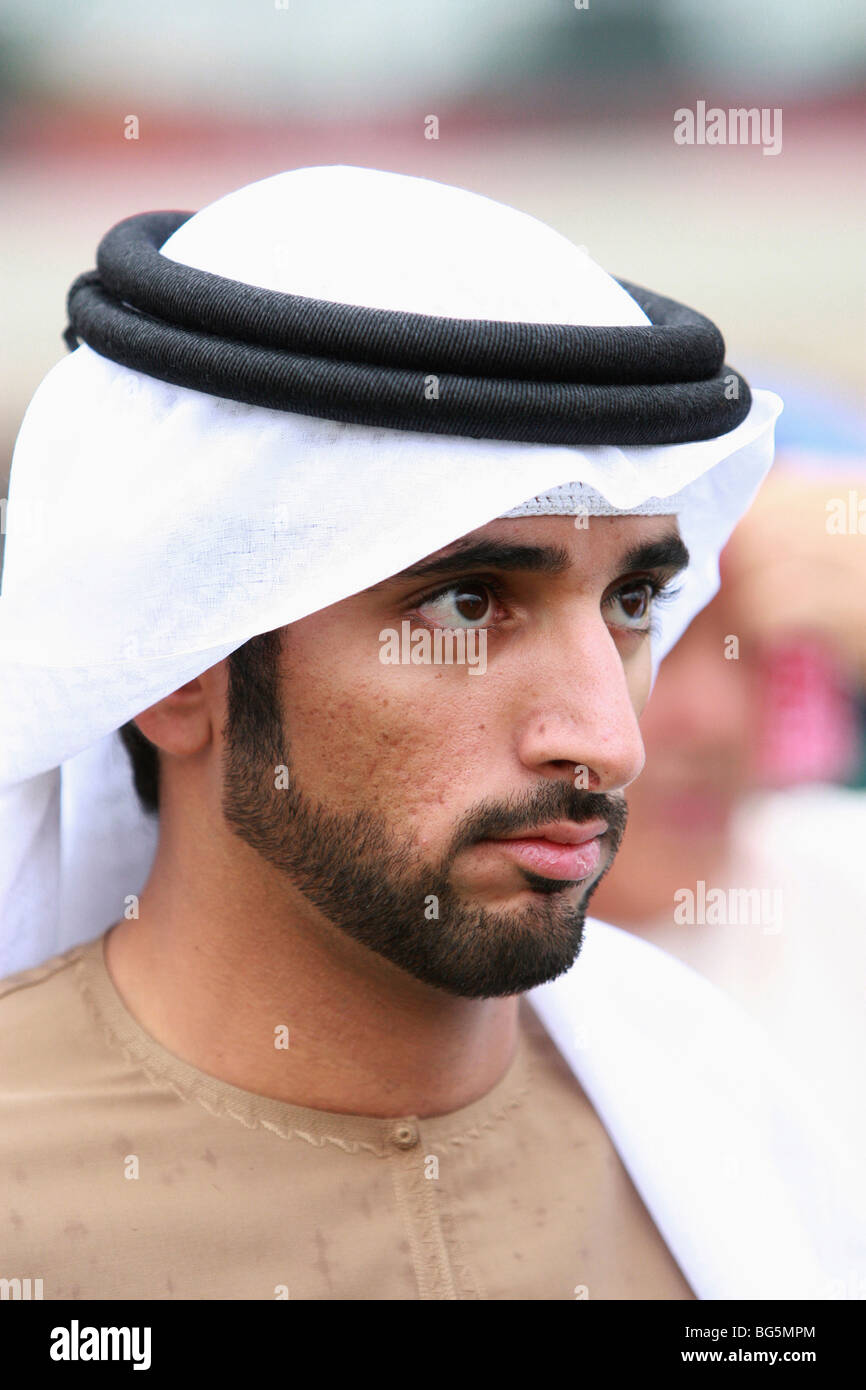 El Jeque Hamdan bin Mohammed bin Rashid Al Maktoum, Dubai, Emiratos Árabes Unidos. Foto de stock