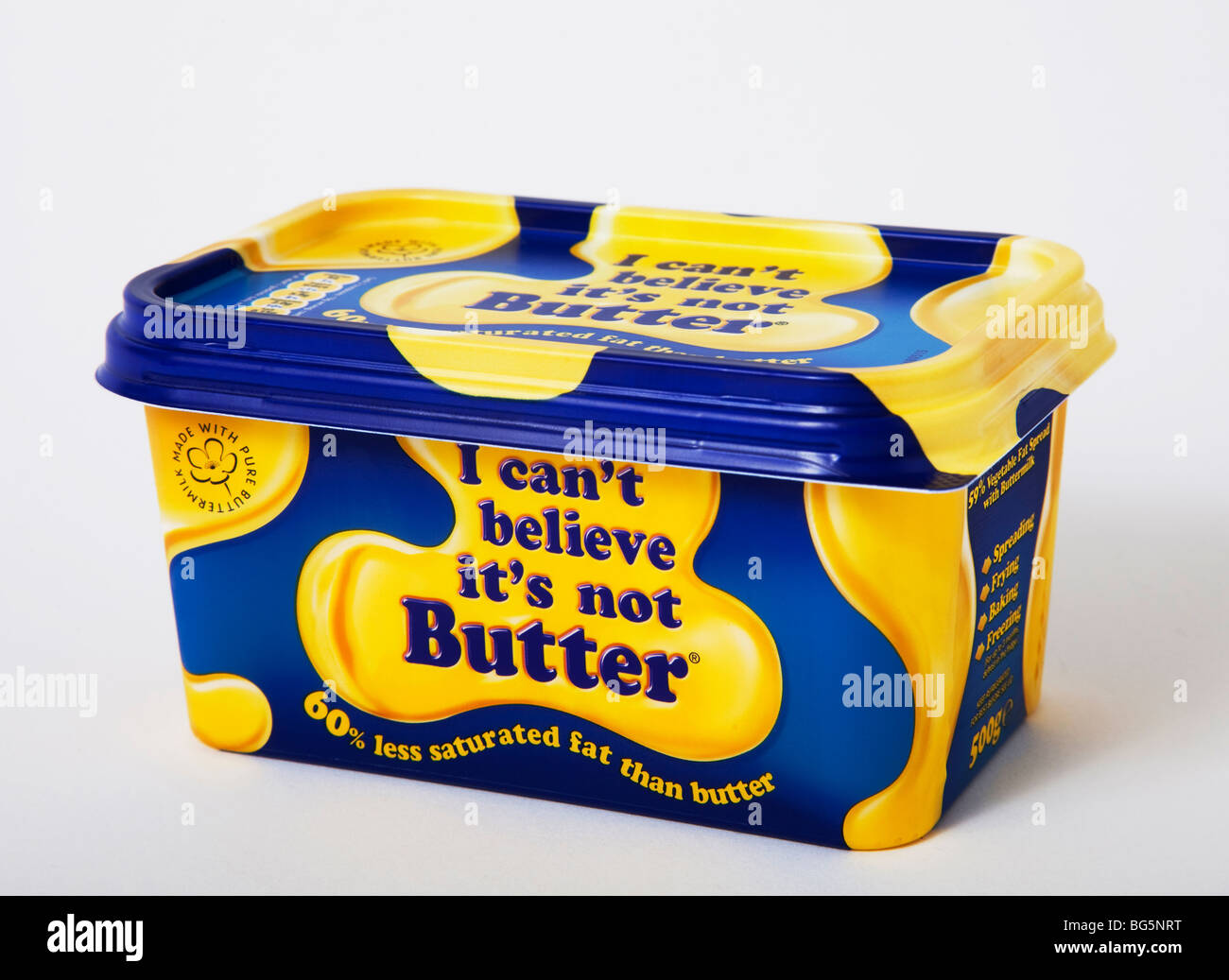 "No puedo creer su no mantequilla mantequilla margarina Foto de stock