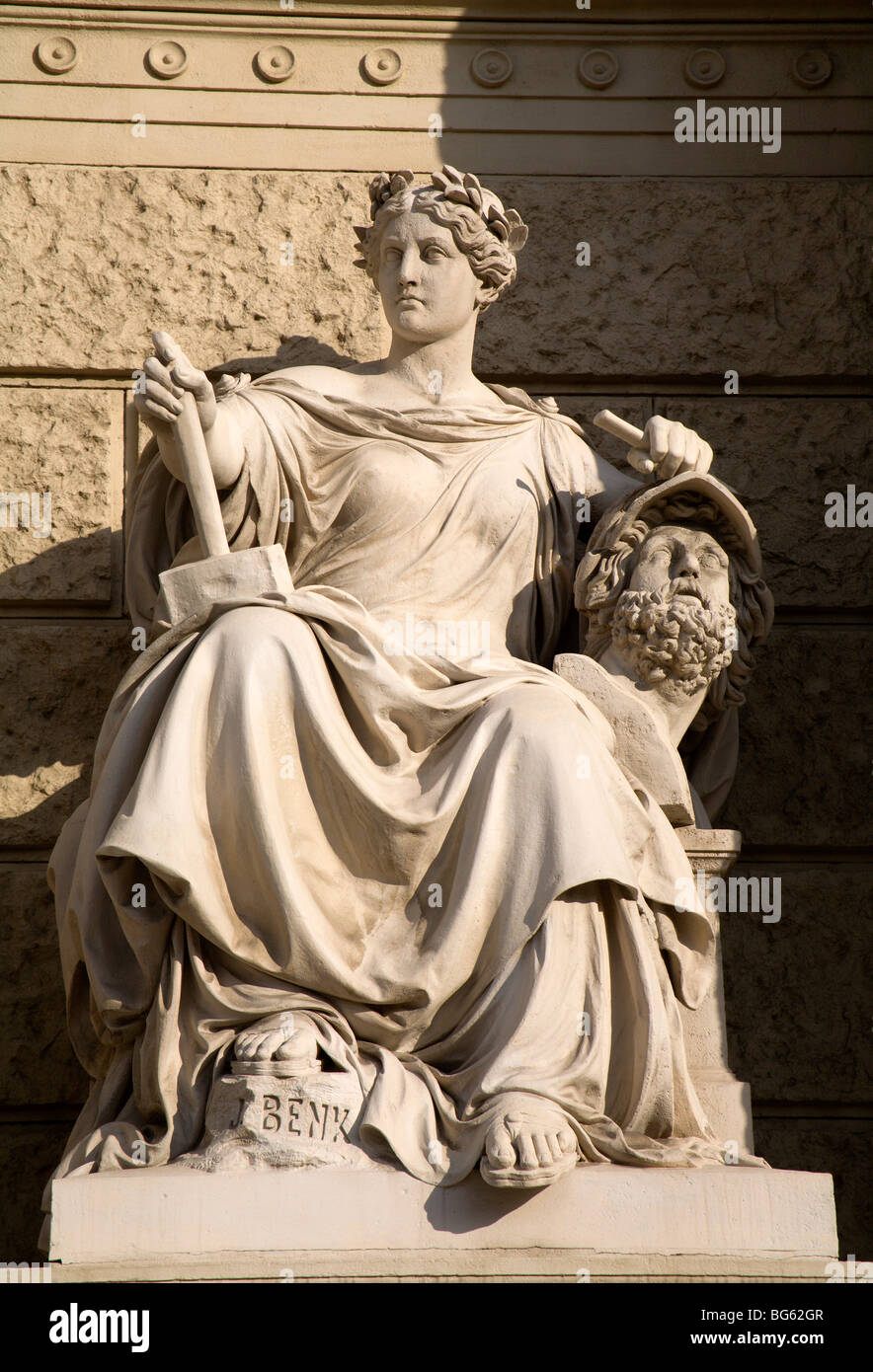 La mitología de Viena - estatuas de la diosa Foto de stock