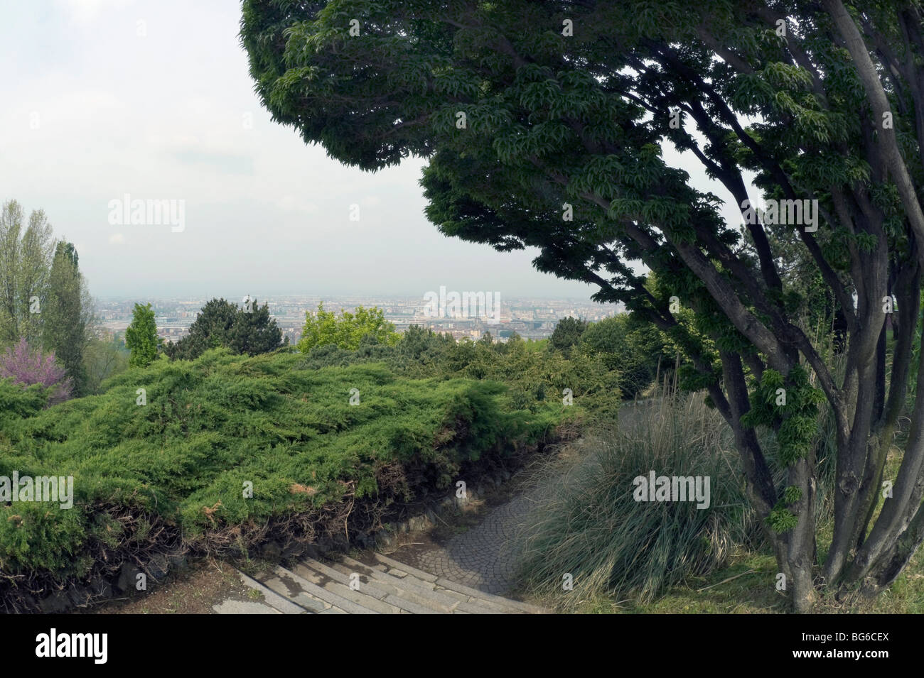 Italia, Piamonte, Turín, una vista desde el parque de Europa Foto de stock