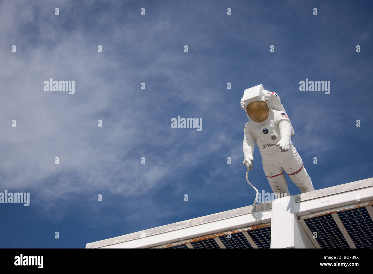 Modelo de astronautas en el centro espacial Kennedy Foto de stock