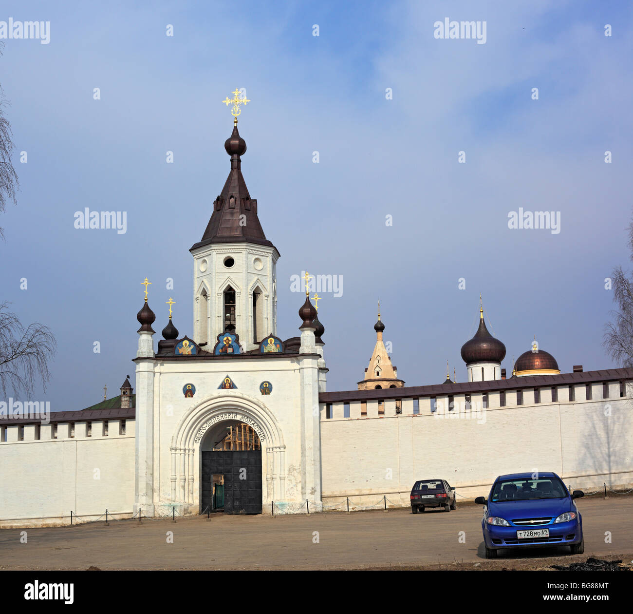 El Monasterio de la Asunción, Staritsa, Óblast de Tver, Rusia Foto de stock