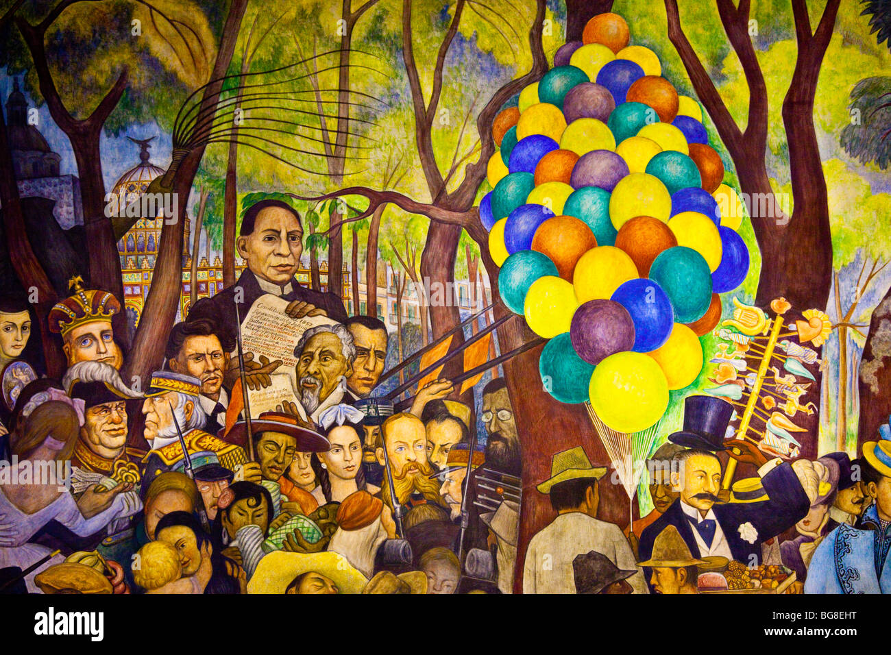 Sueño de una tarde de domingo en la Alameda mural de Diego Rivera en el  Museo Mural Diego Rivera Fotografía de stock - Alamy