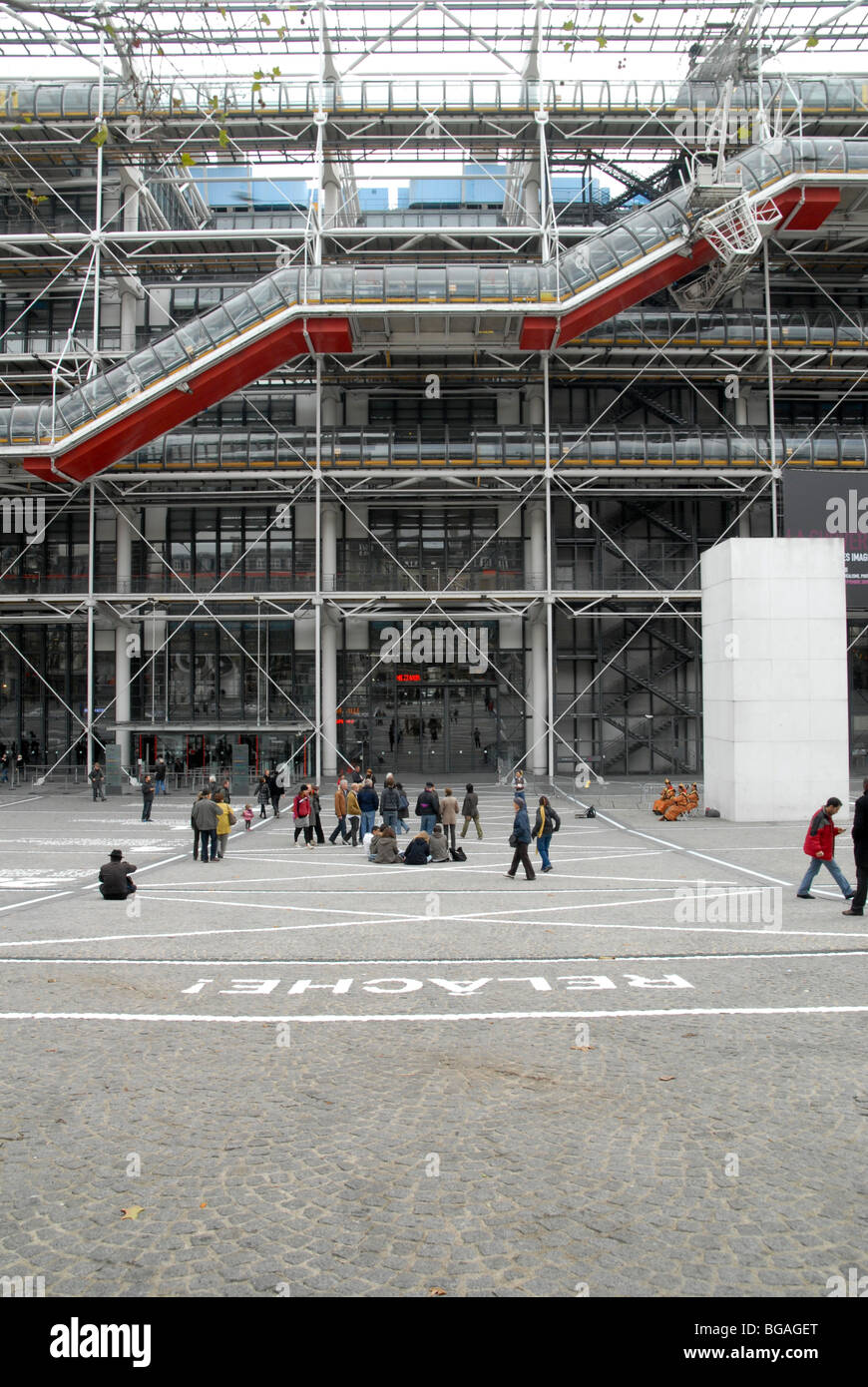 Francia, Paris, Exterior del Centro Georges Pompidou Foto de stock