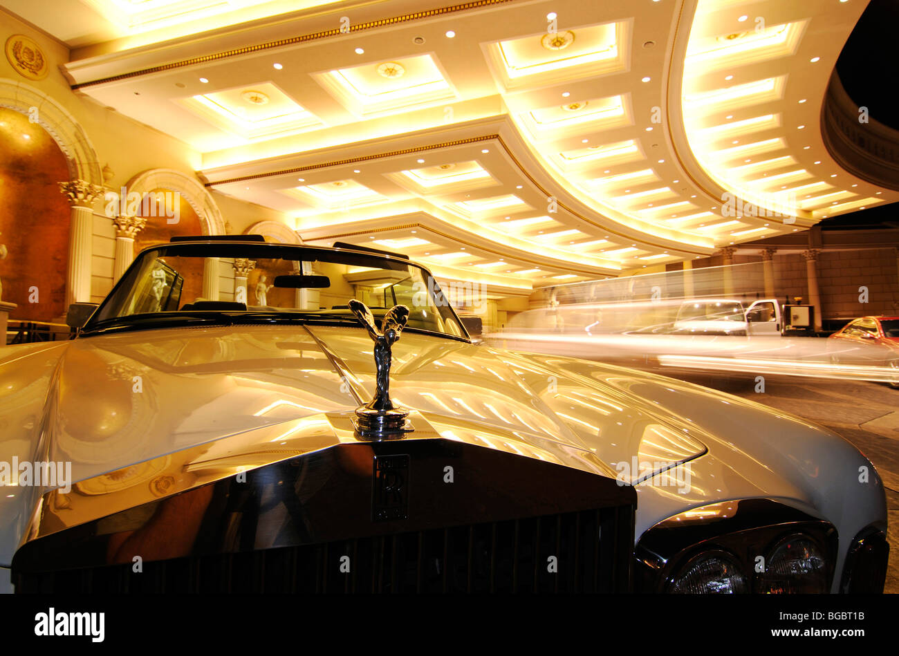 Rolls Royce, el Caesar's Palace en Las Vegas, Nevada, EE.UU. Foto de stock