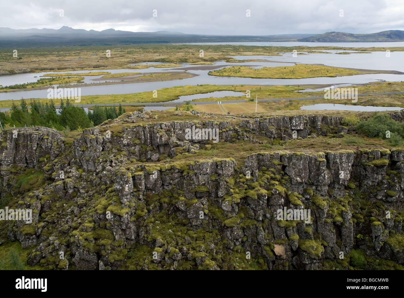 Patrimonio de la humanidad por la UNESCO Phingvellir, Islandia Foto de stock