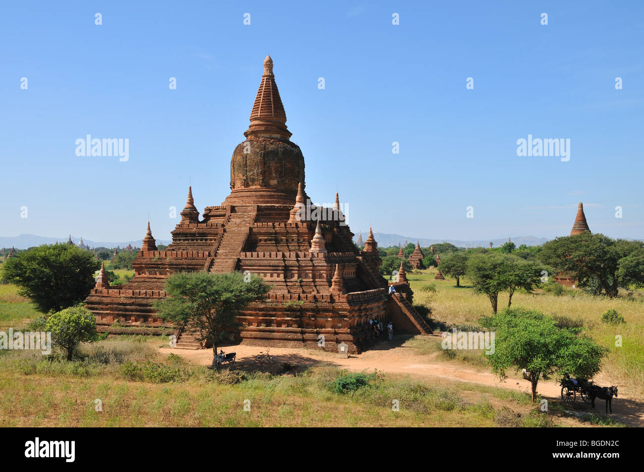 La antigua Pagoda, Bagan, Birmania, Myanmar Foto de stock