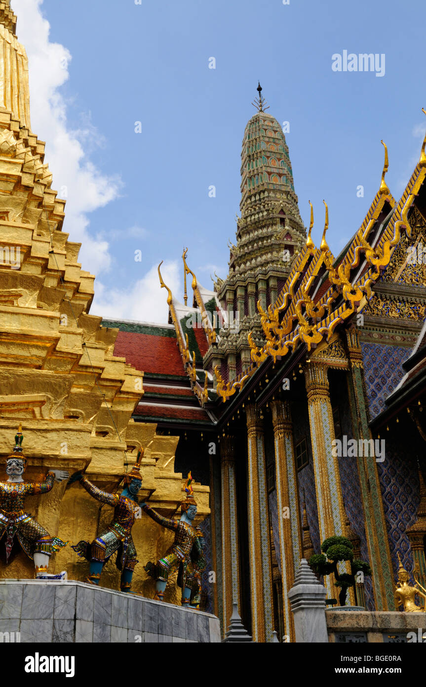 Tailandia; Bangkok; el Gran Palacio y Wat Phra Kaew Foto de stock