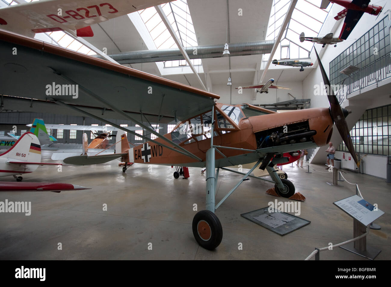 El Museo de la aviación en el Deutsches Museum: Aeródromo de Oberschleissheim, Baviera, Alemania Foto de stock