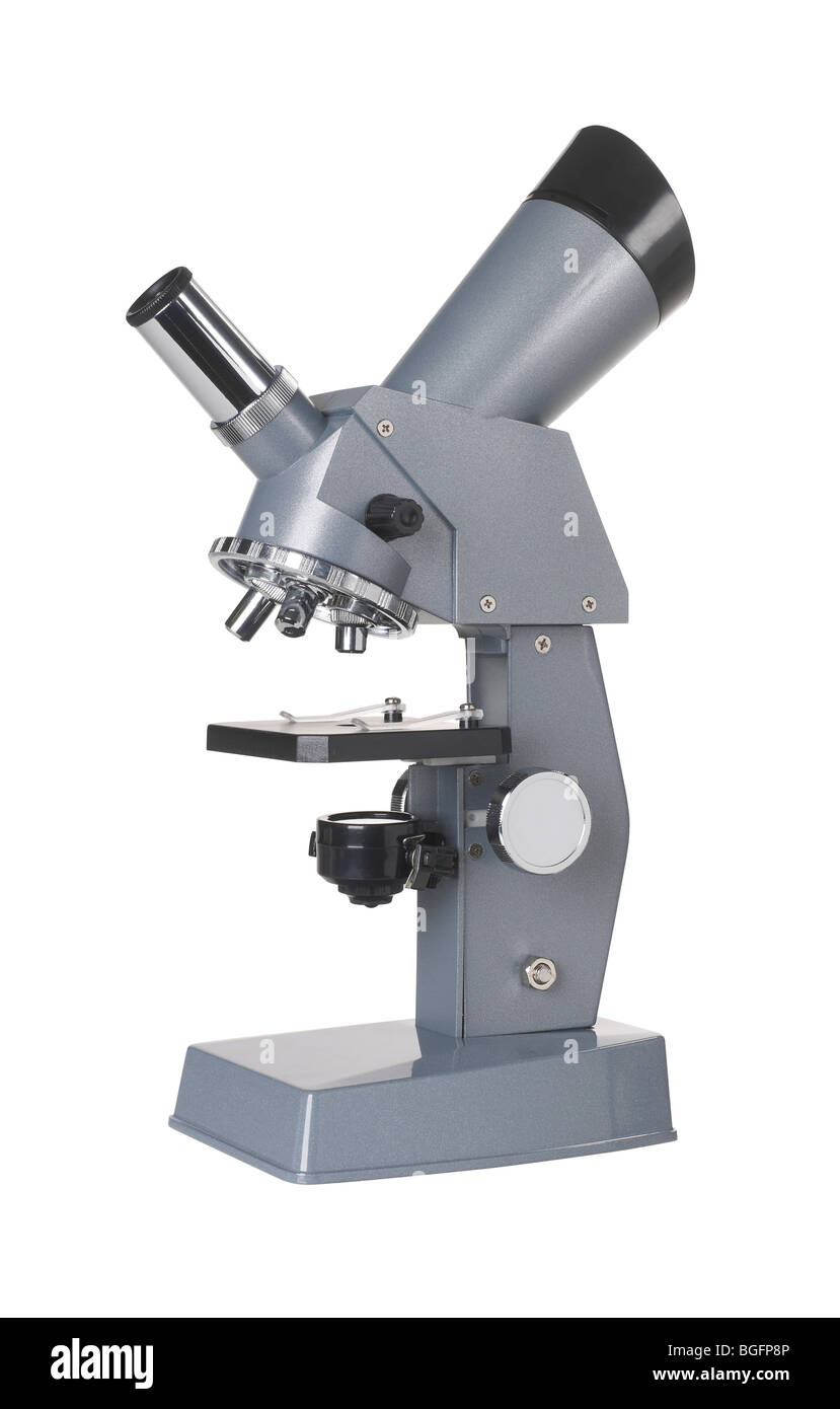 Microscopio magnify mejorar Foto de stock