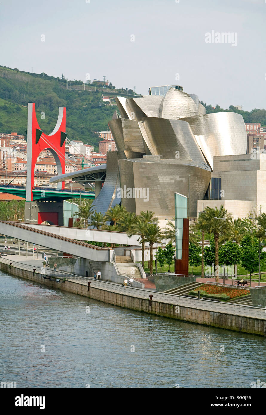 Museo Guggenheim, la perspectiva aérea Foto de stock