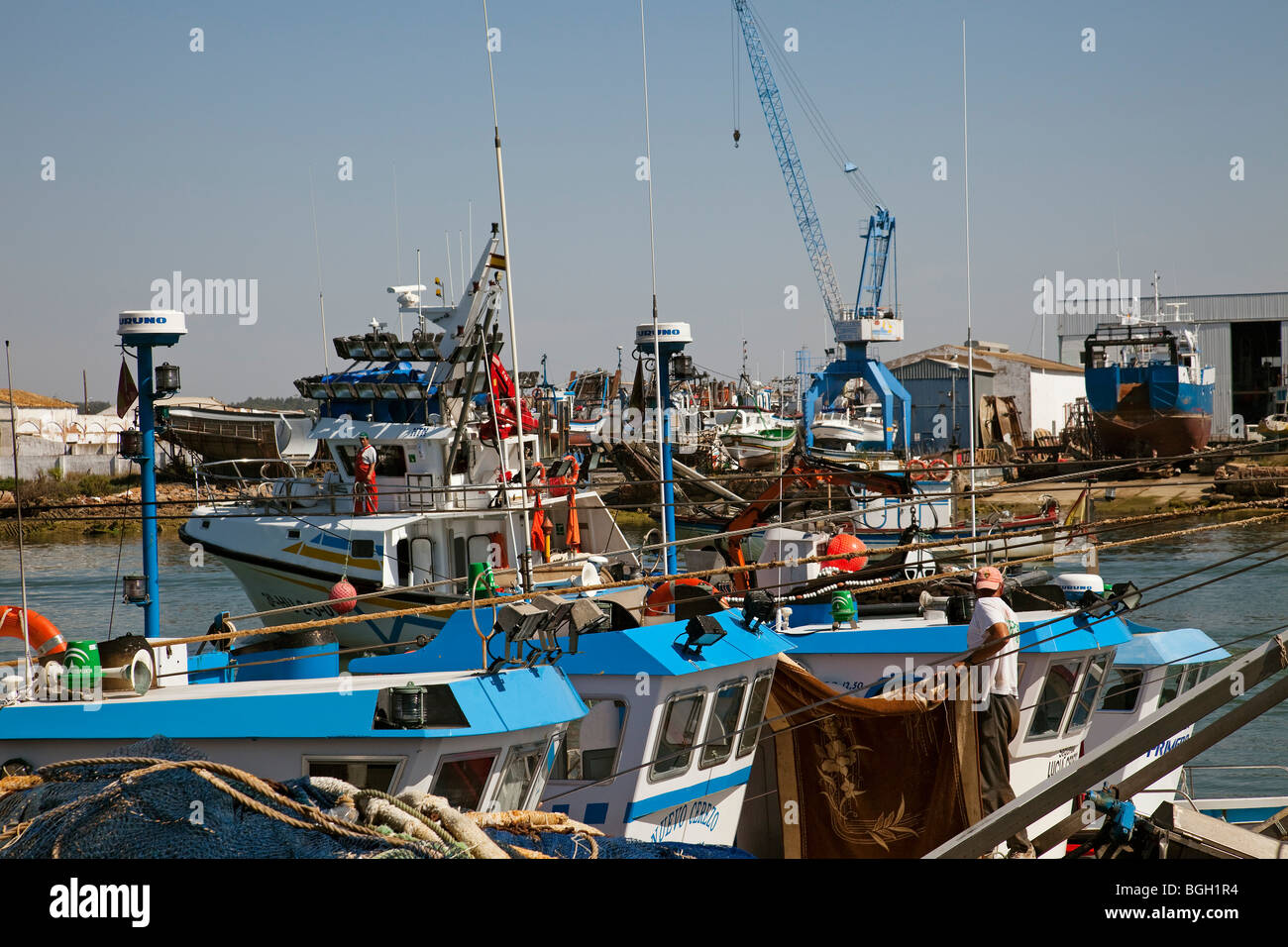 Puerto pesquero de Isla Cristina, Huelva, Andalucía, España Puerto pesquero  de Isla Cristina, Huelva, Andalucía, España Fotografía de stock - Alamy