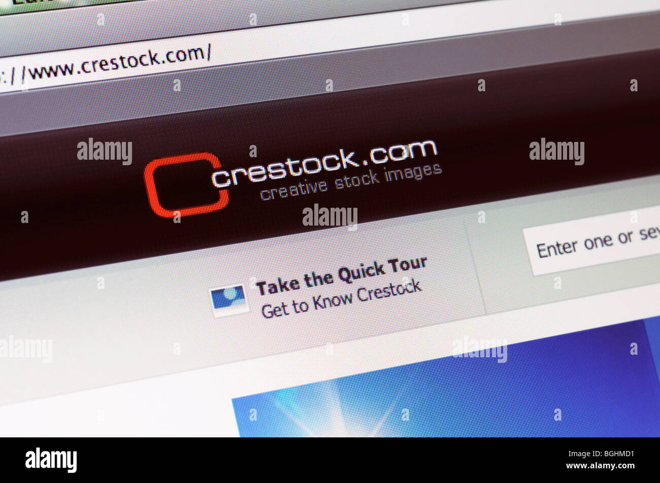 Sitio web de la agencia de imagen Crestock Foto de stock