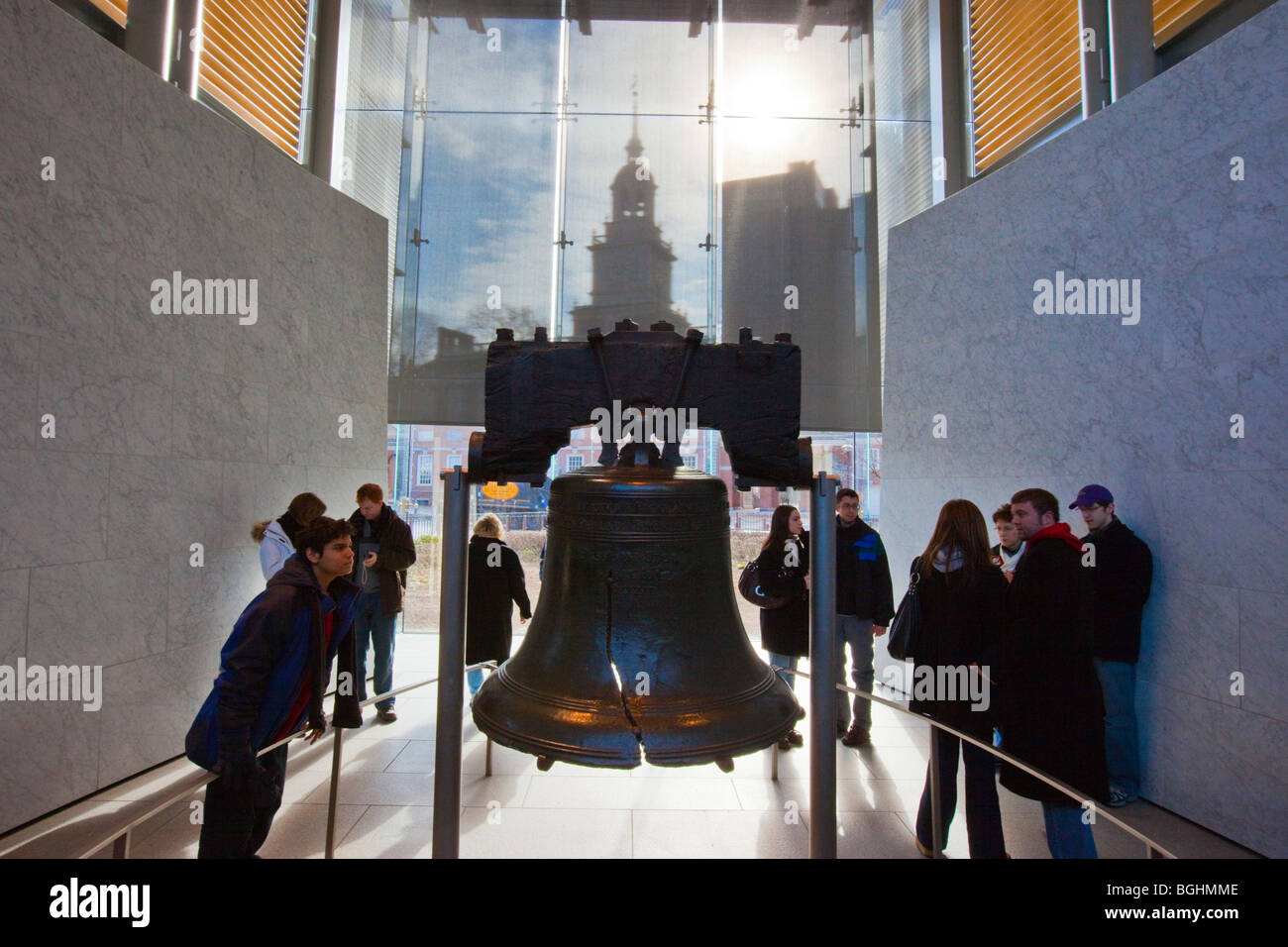 La campana de la libertad en Filadelfia, Pennsylvania Foto de stock