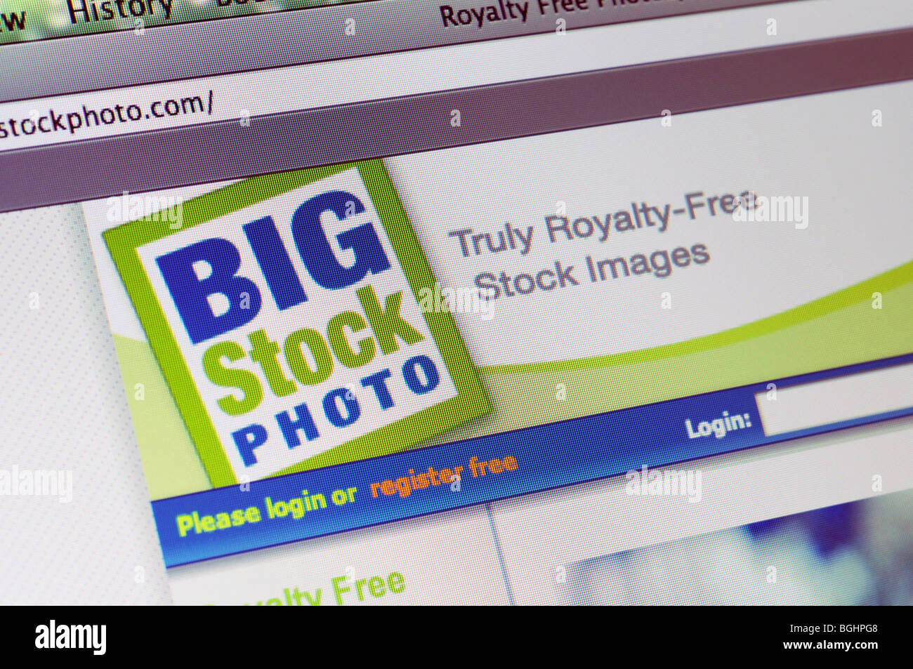 Sitio web de la agencia de fotografía de stock BigStock Foto de stock