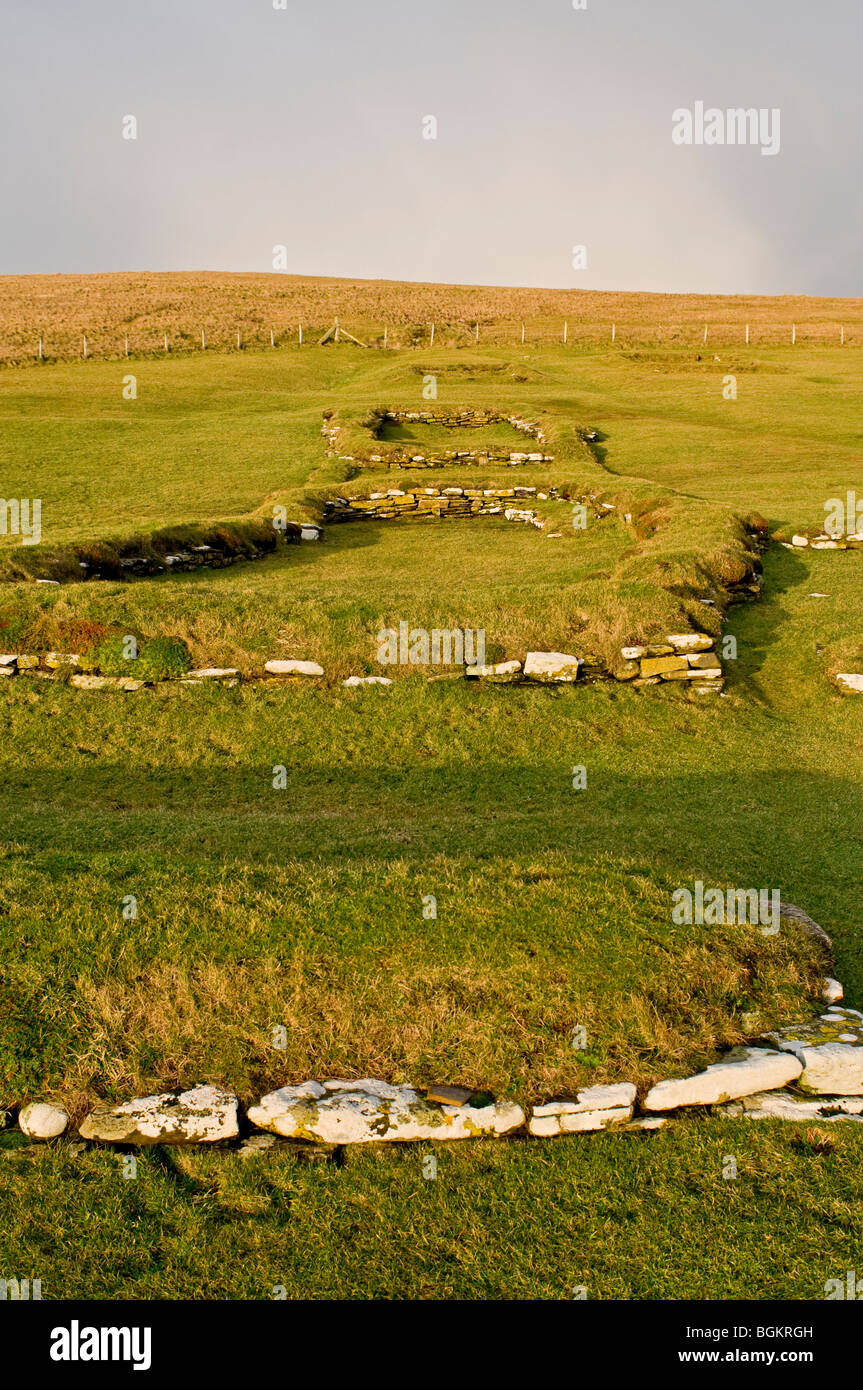 Brough de Birsay en el continente Orkney sitio de comienzos Norse y asentamientos Pictish OCS 5860 Foto de stock