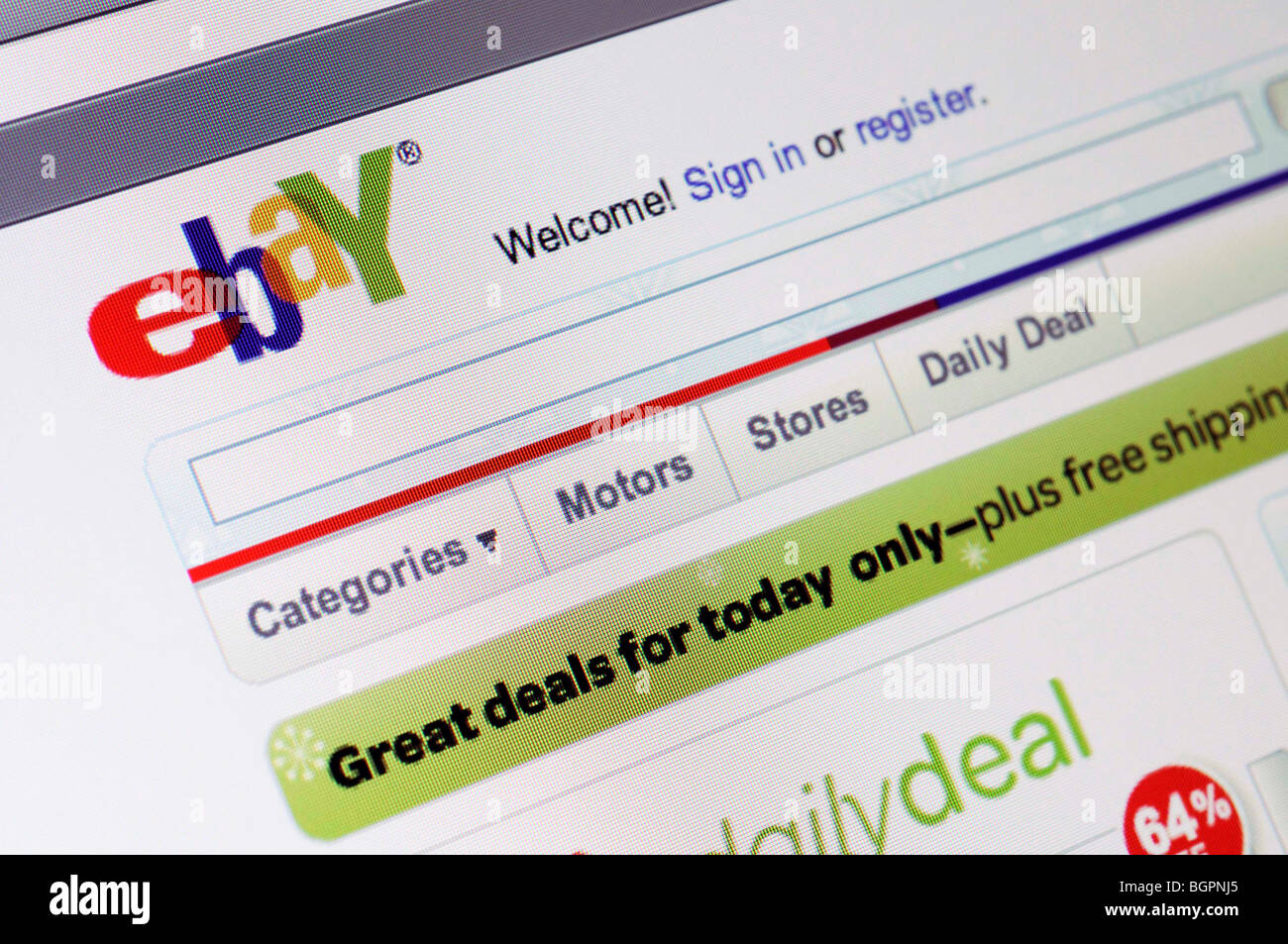 Sitio web de subastas ebay Foto de stock
