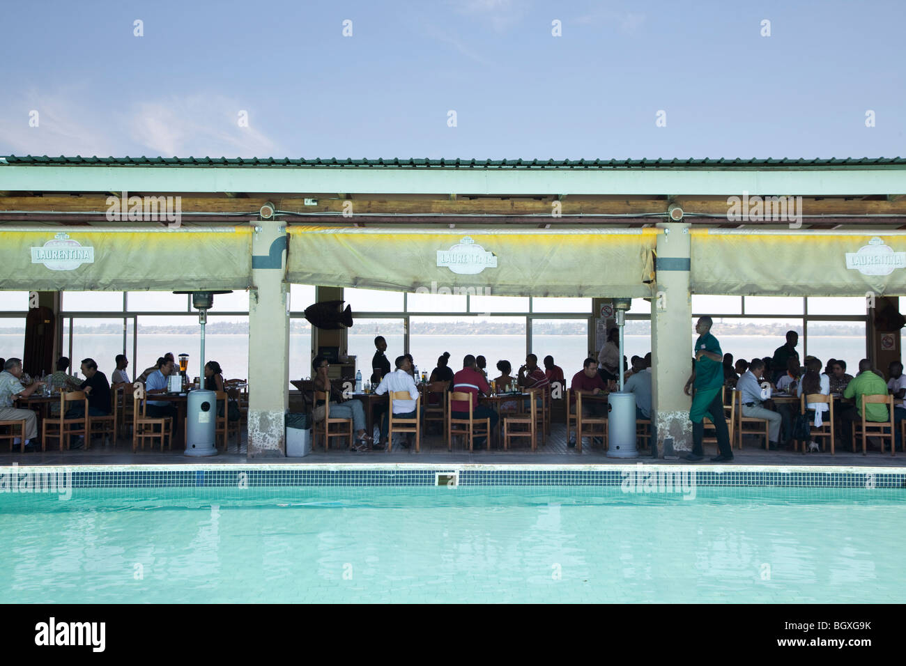 Restaurante en Maputo, Mozambique, en el África Oriental Foto de stock