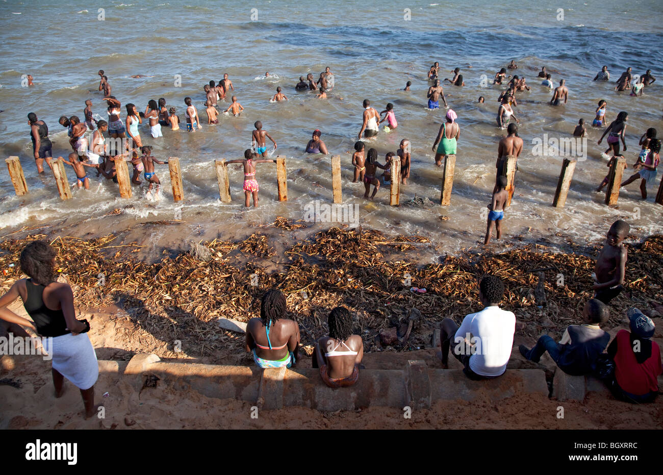 Playa en Maputo, Mozambique, en el África Oriental Foto de stock