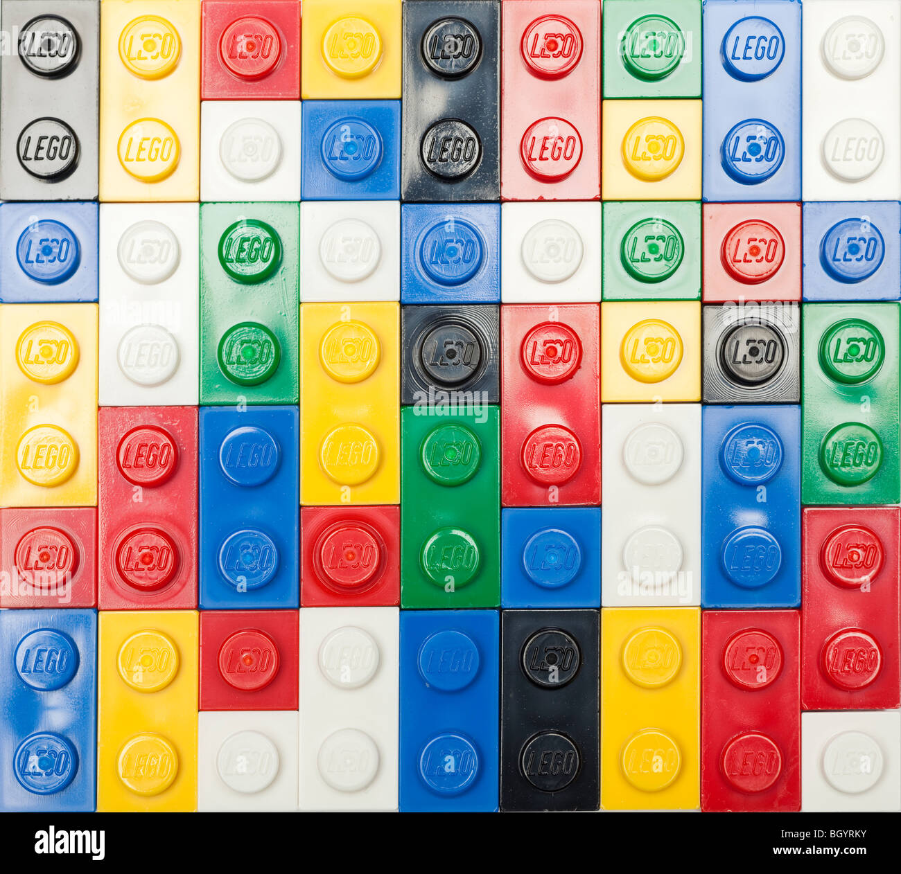 Bloques de construcción de ladrillos LEGO cerrar Foto de stock