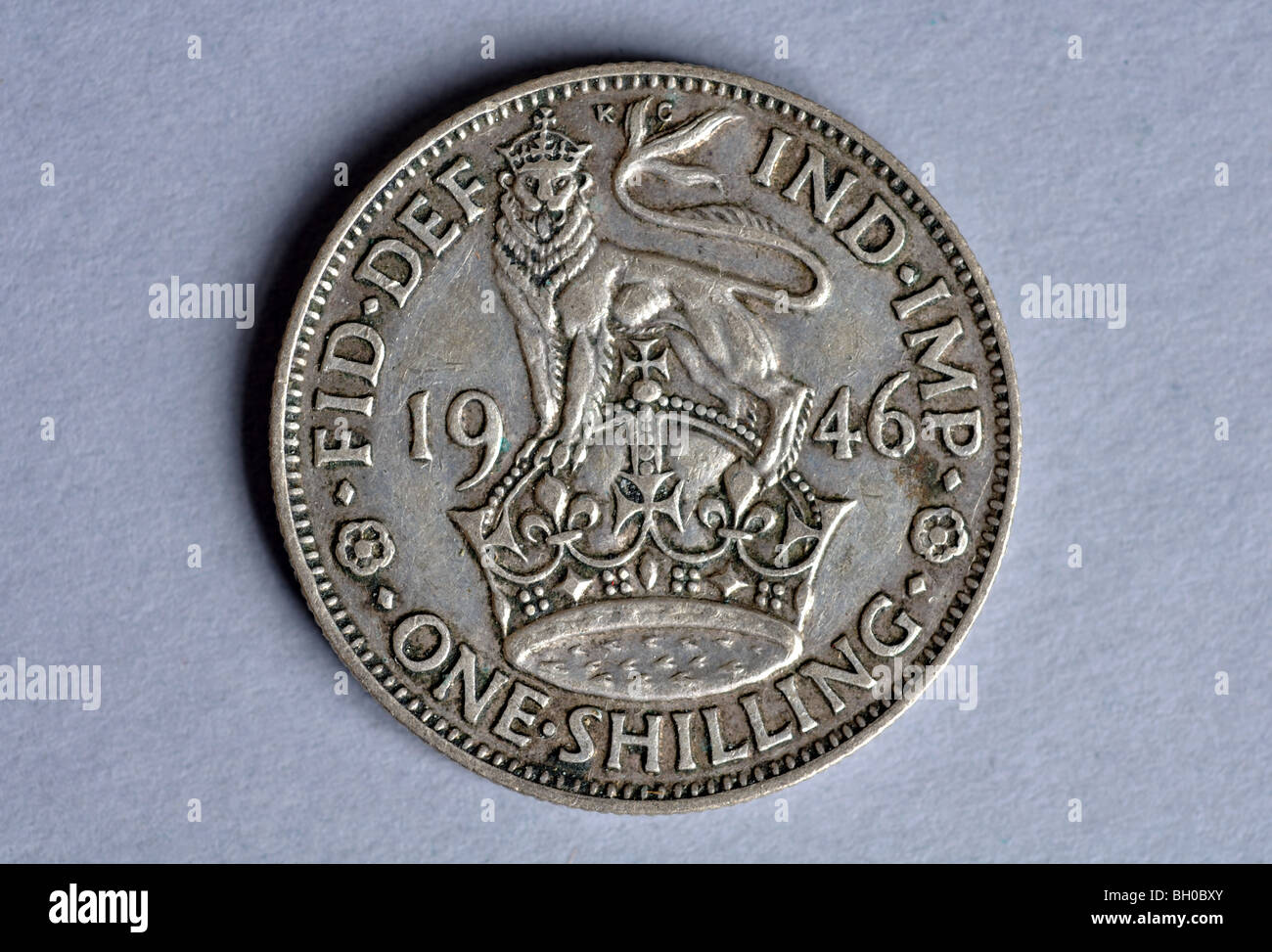 1946 Un chelín moneda, UK Foto de stock