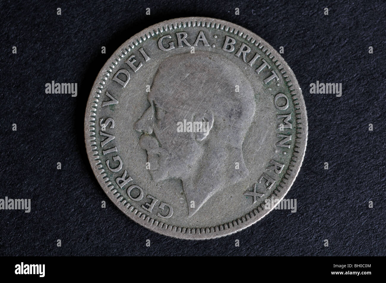 1928 George V un chelín moneda, UK Foto de stock