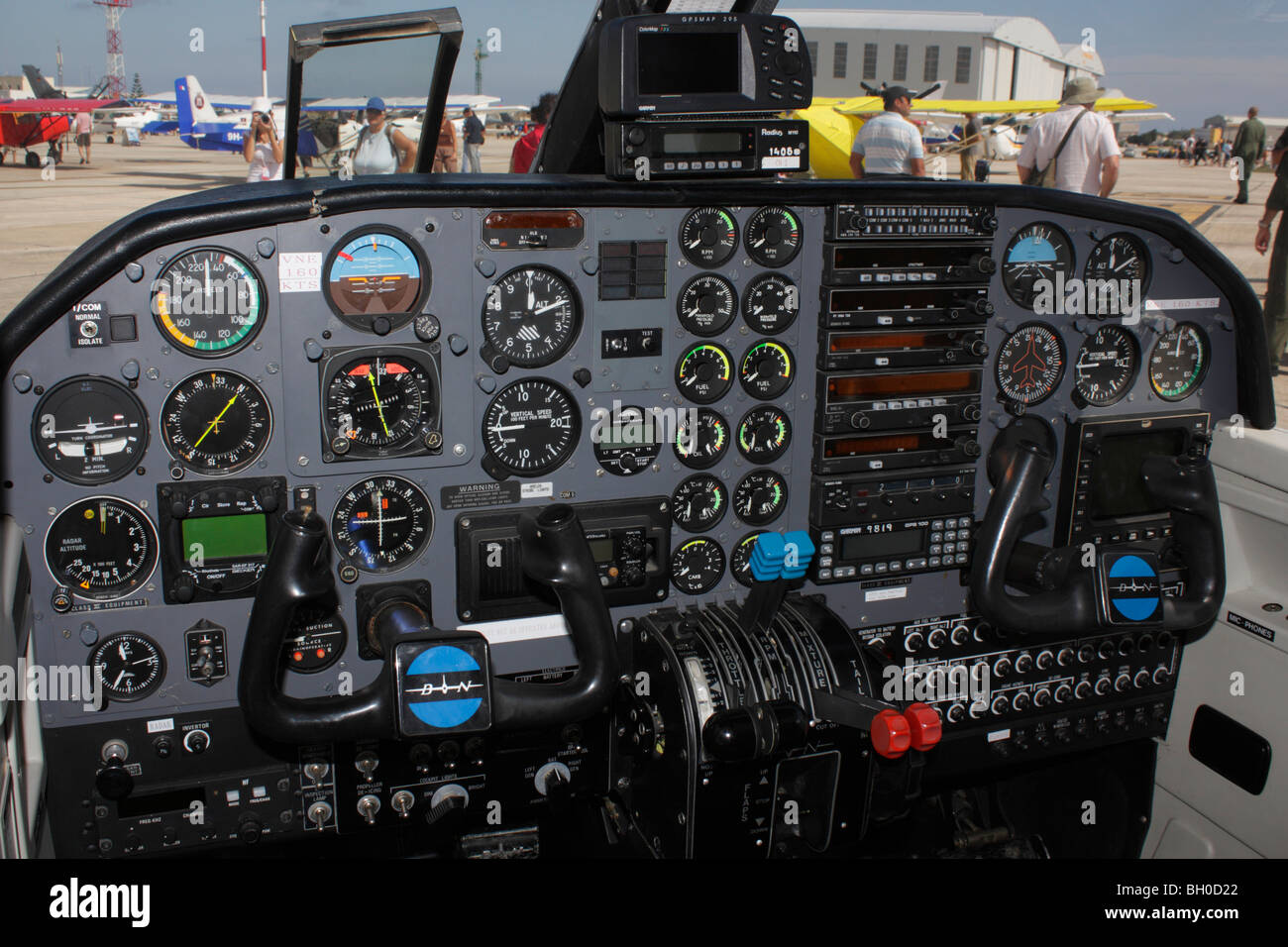 Britten-Norman BN-2 Islander aviones interior de cabina Foto de stock