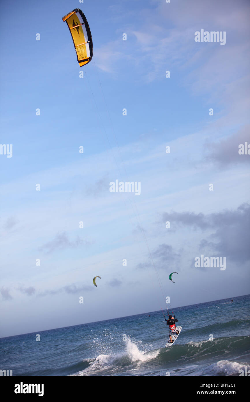 Fuerteventura, Islas Canarias, islas, playas de Jandia, el windsurf y el kitesurf Fotografía de