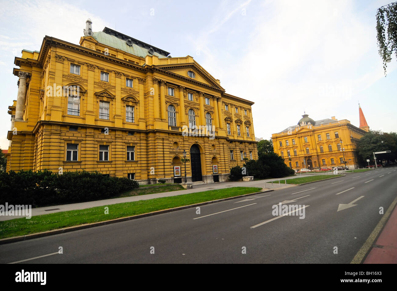 Teatro Nacional Croata, Zagreb Foto de stock