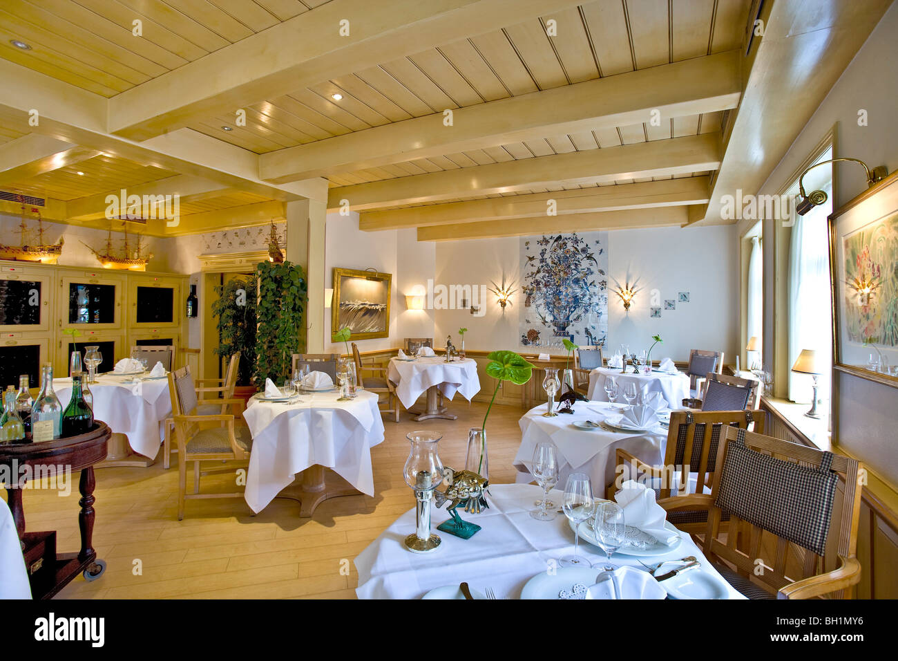 Joerg Mueller Restaurante, Westerland Sylt, Isla, Islas de Frisia septentrional, Schleswig-Holstein, Alemania Foto de stock