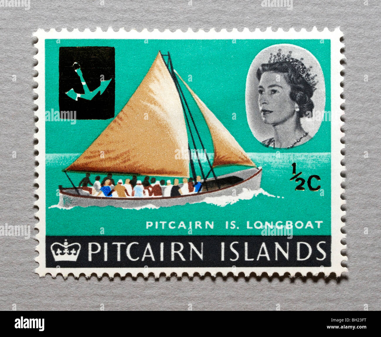 Pitcairn Islands Estampilla Postal. Foto de stock