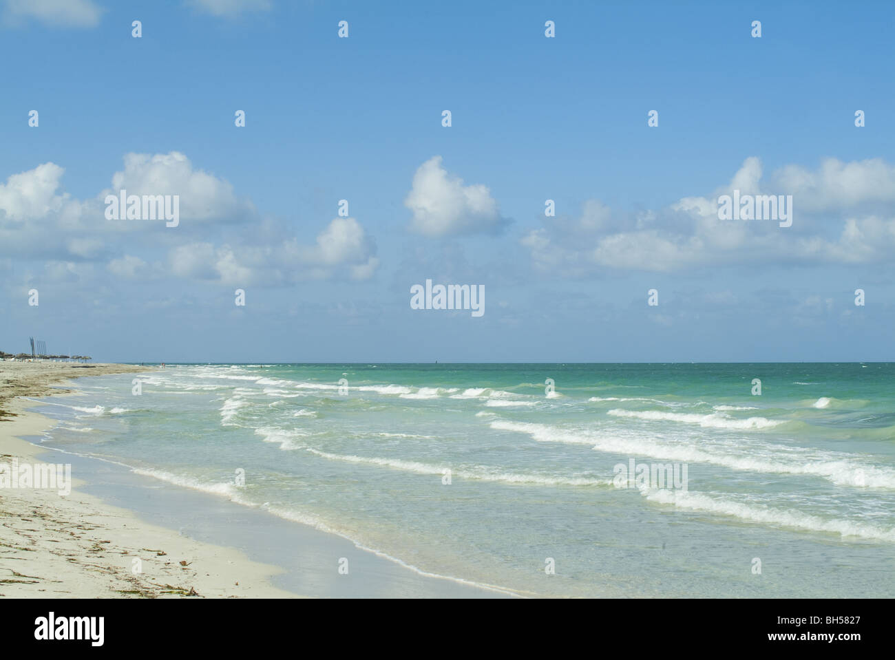Una escena de playa de Cuba. Foto de stock