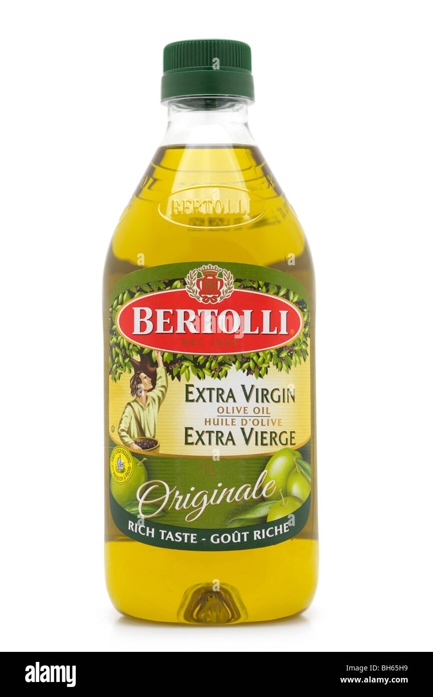 Botella de aceite de Oliva Virgen Extra Foto de stock