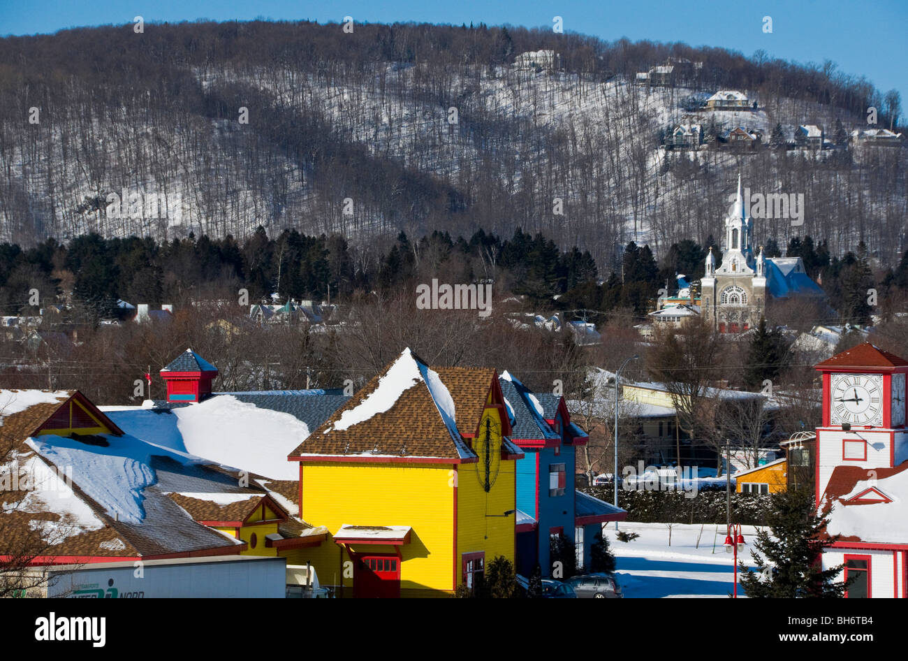Saint Sauveur Village Laurentians Quebec Canada Foto de stock