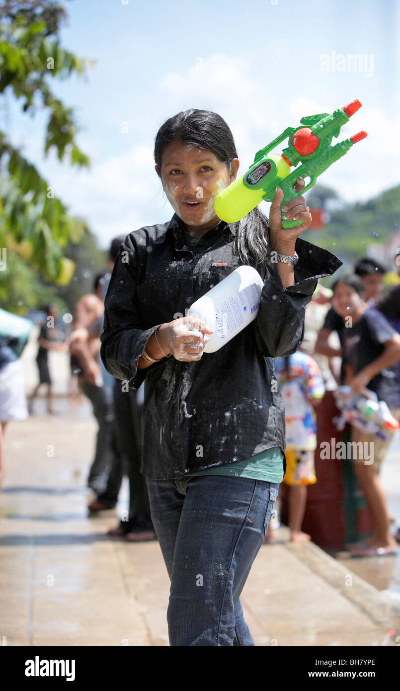 Festival Songkran en Tailandia (Festival del Agua) Foto de stock
