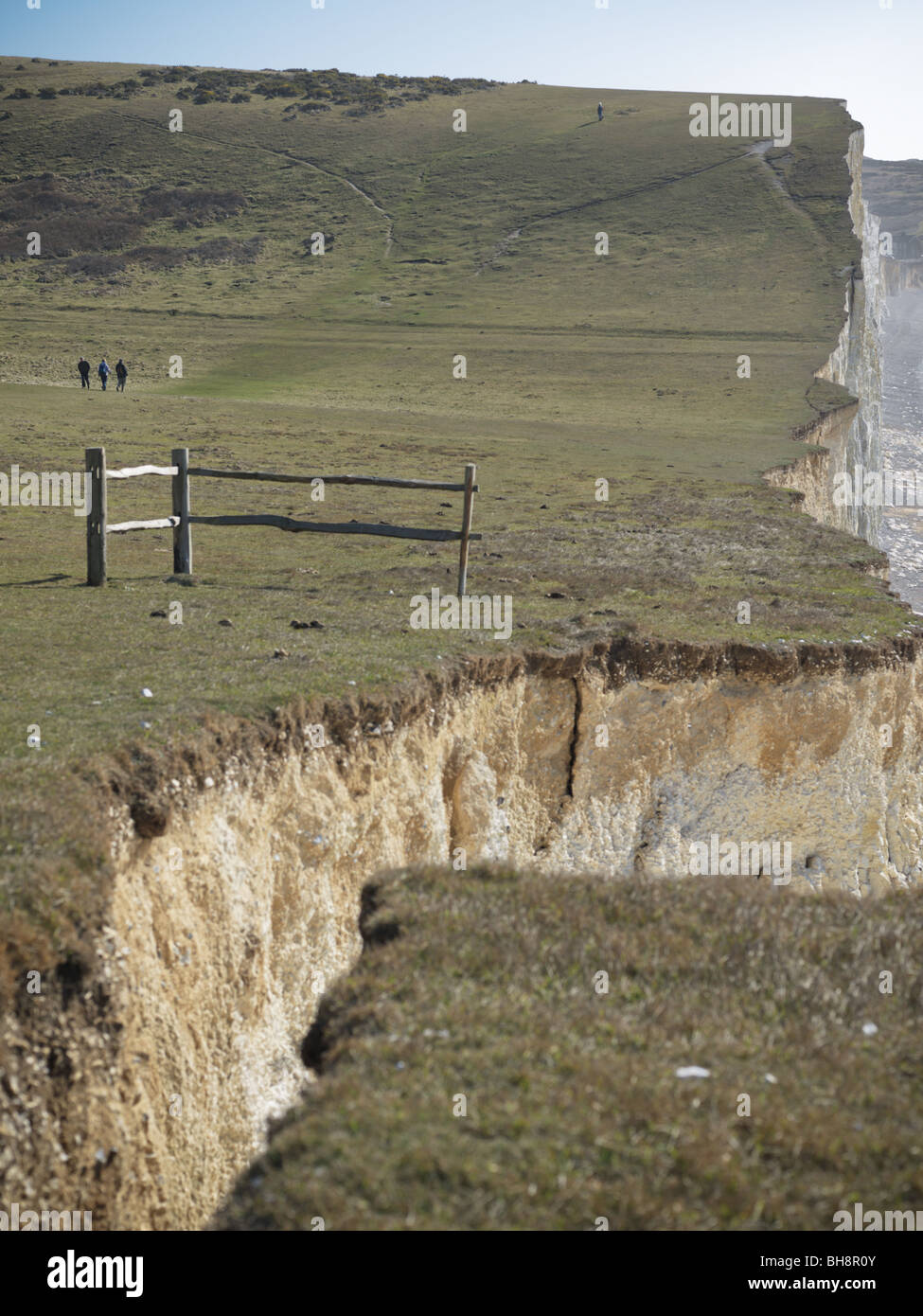 Deslizamiento de tierra y la erosión del suelo y el borde del