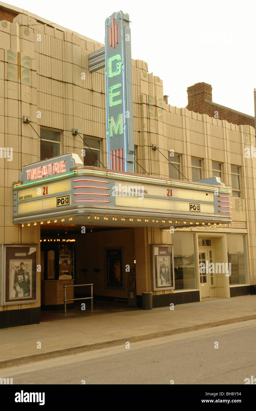 AJD64332, Kannapolis, Carolina del Norte, Carolina del Norte, en el centro de la ciudad, el Teatro Gem Foto de stock