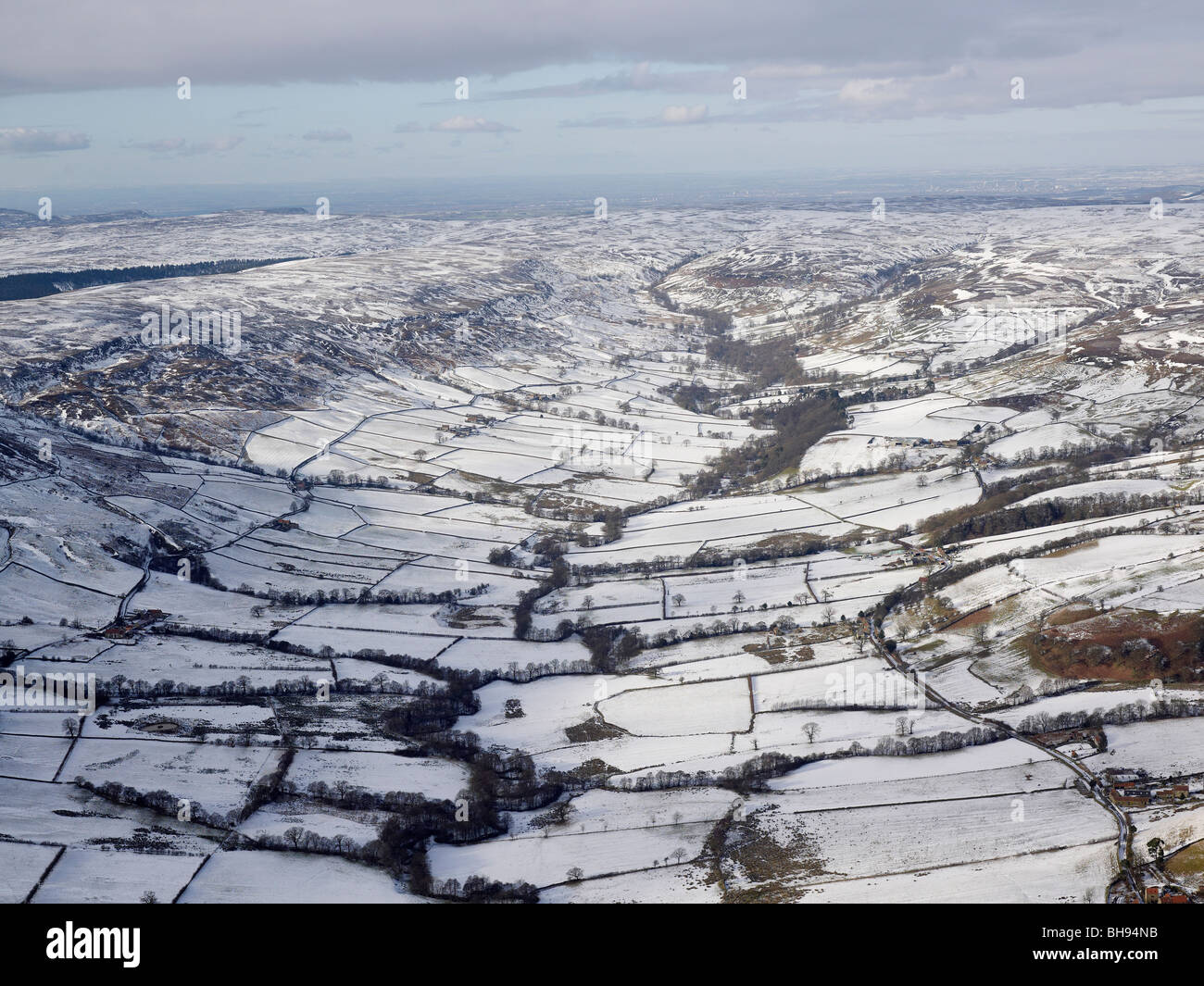 North Yorks Moros, cubiertos de nieve, North Yorkshire, en el norte de Inglaterra Foto de stock