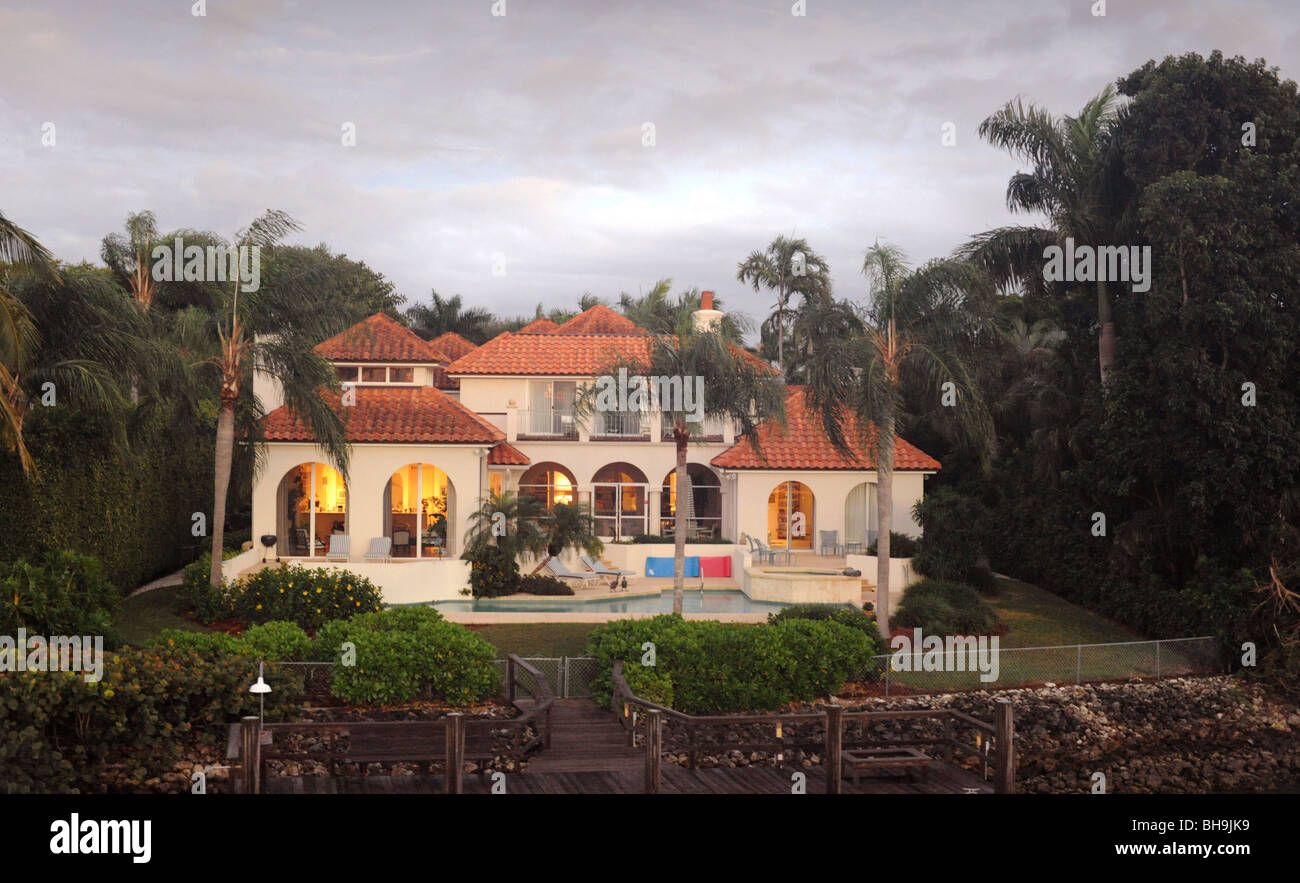 El multimillonario residencias en Port Royal Naples, Florida USA Foto de stock