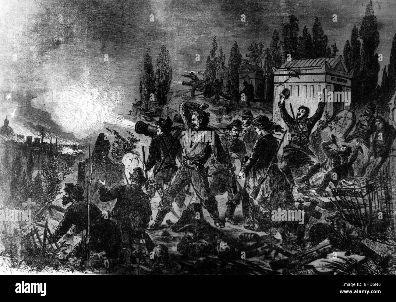 Geografía / viajes, Francia, revuelta De La Comuna de París, marzo/mayo 1871, Foto de stock
