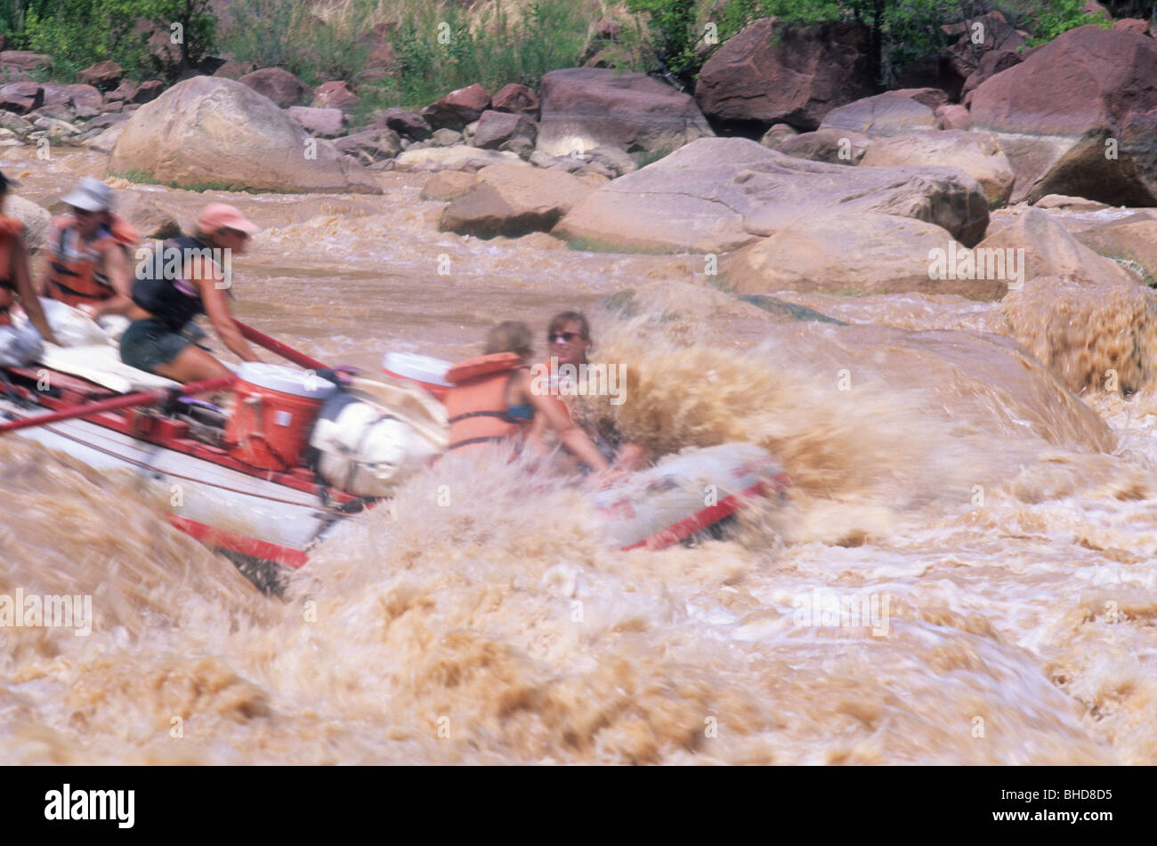 Viaje de rafting Foto de stock