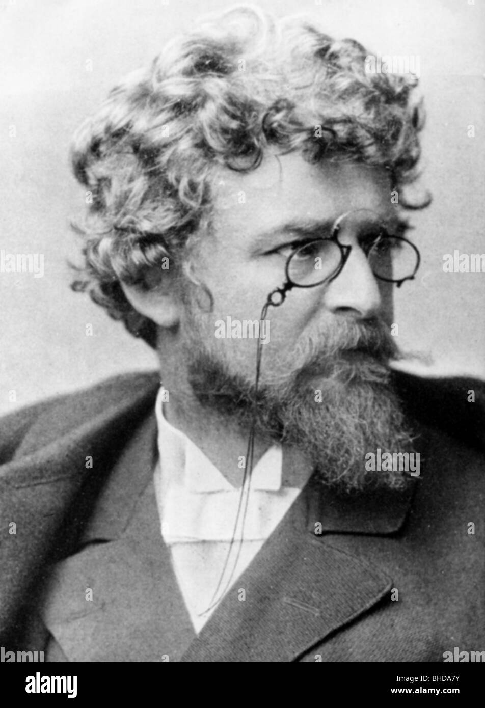 Ganghofer, Ludwig, 7.7.1855 - 24.7.1920, autor / escritor alemán, retrato, finales del siglo 19, Foto de stock
