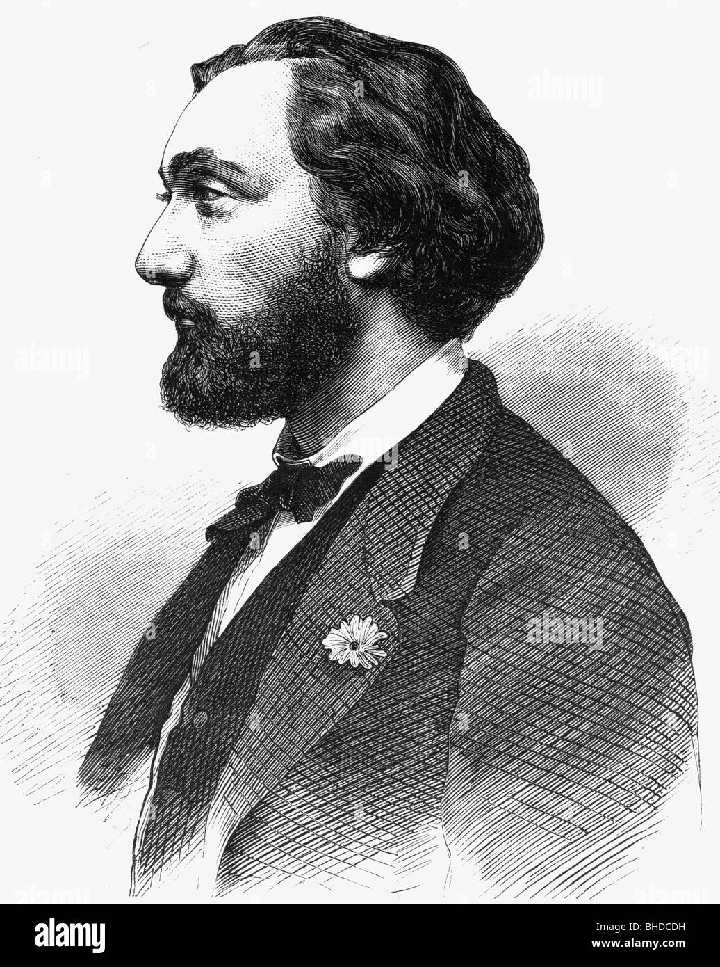 Gambetta, León Michel, 3.4.1838 - 31.12.1882, político francés, retrato, grabado en madera, siglo 19, Foto de stock