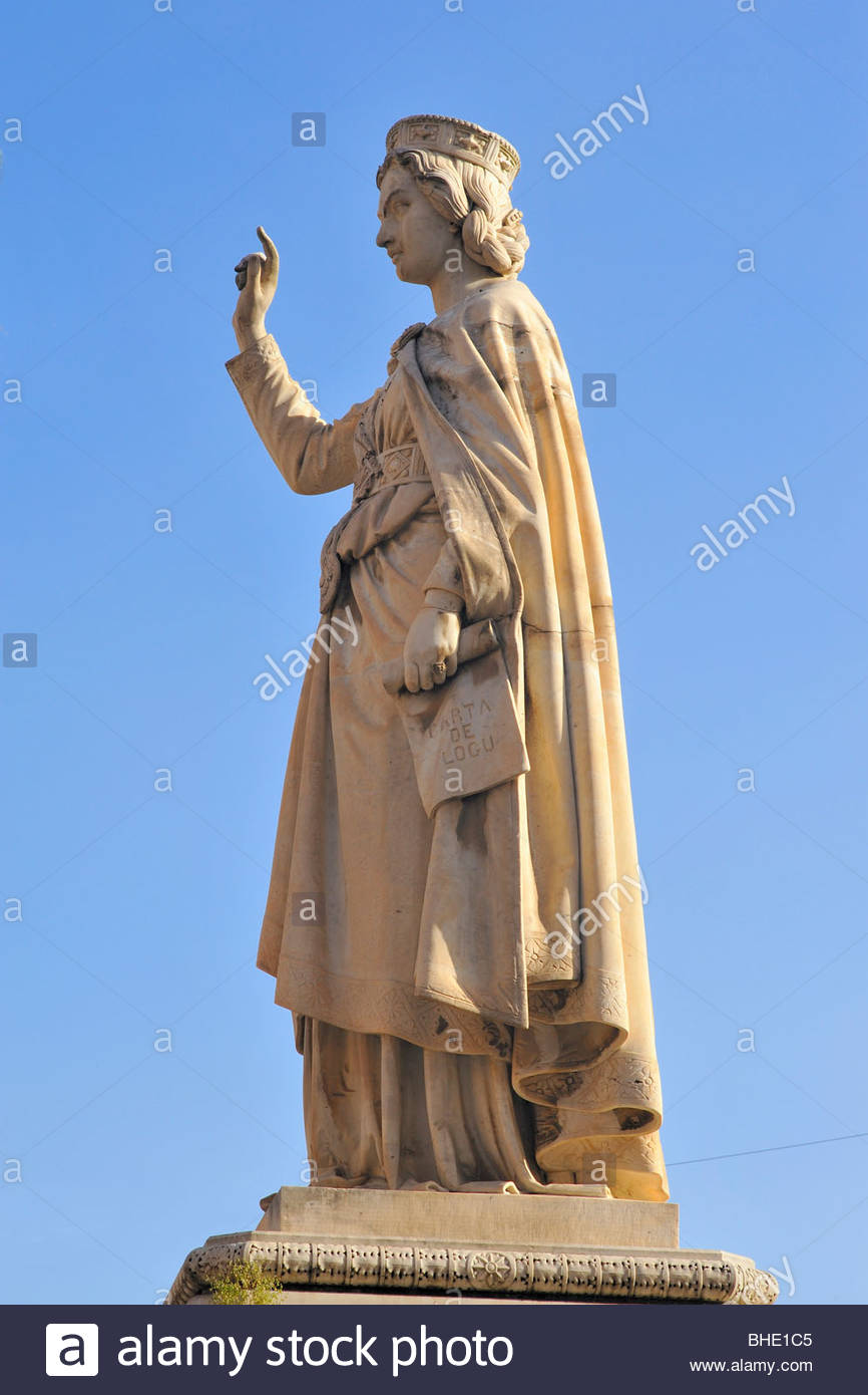 Eleonora d'Arborea estatua, Oristano, Cerdeña, Italia Foto de stock