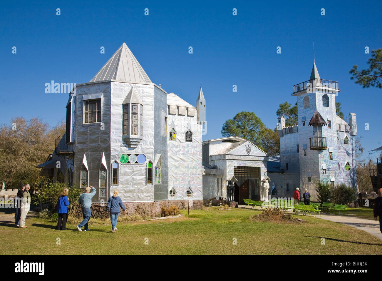 Solomons atracción turística del castillo construido por el escultor Howard Solomon como una casa en Ona, Florida Foto de stock