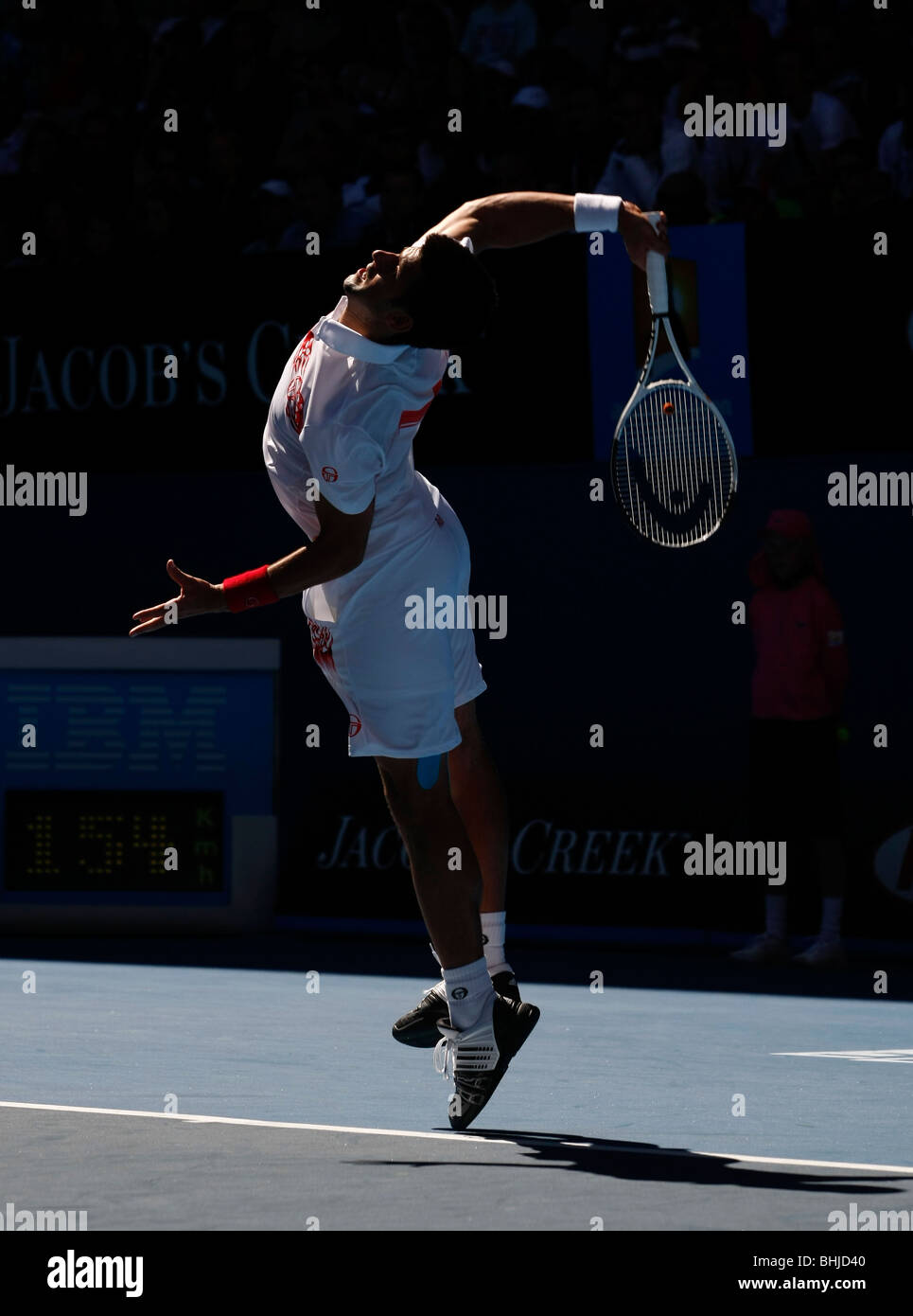 Novak Djokovic (SRB) en el Abierto de Australia 2010 en Melbourne, Australia Foto de stock