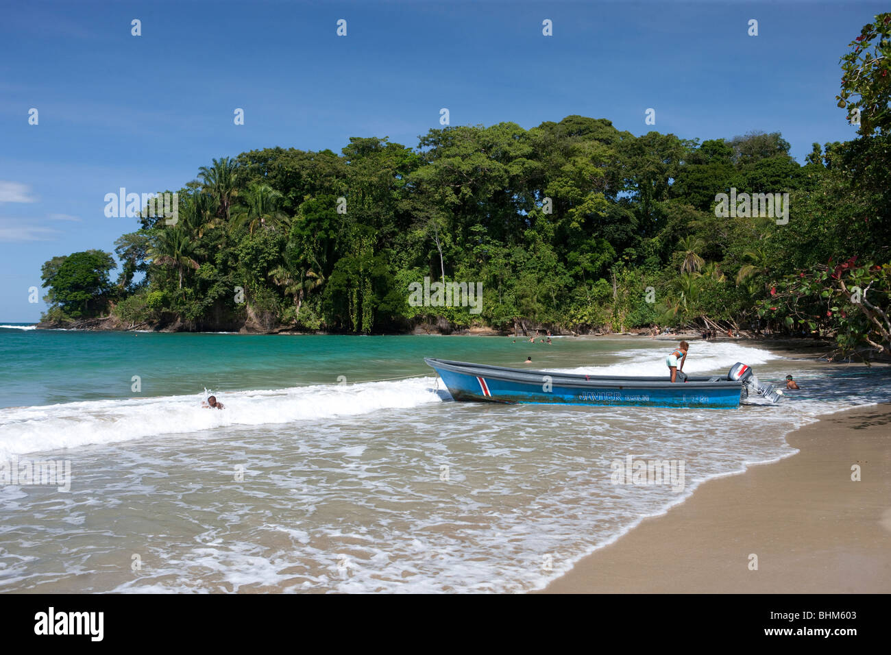 Punta Uva en la costa caribeña de Costa Rica Foto de stock